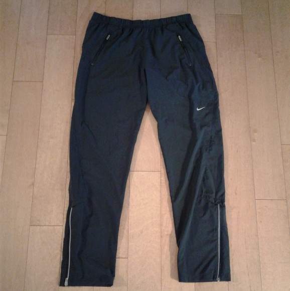 Nike Dri-Fit Distance Black Woven Running Pants Joggers womens sz M 339242-010 - Picture 1 of 7